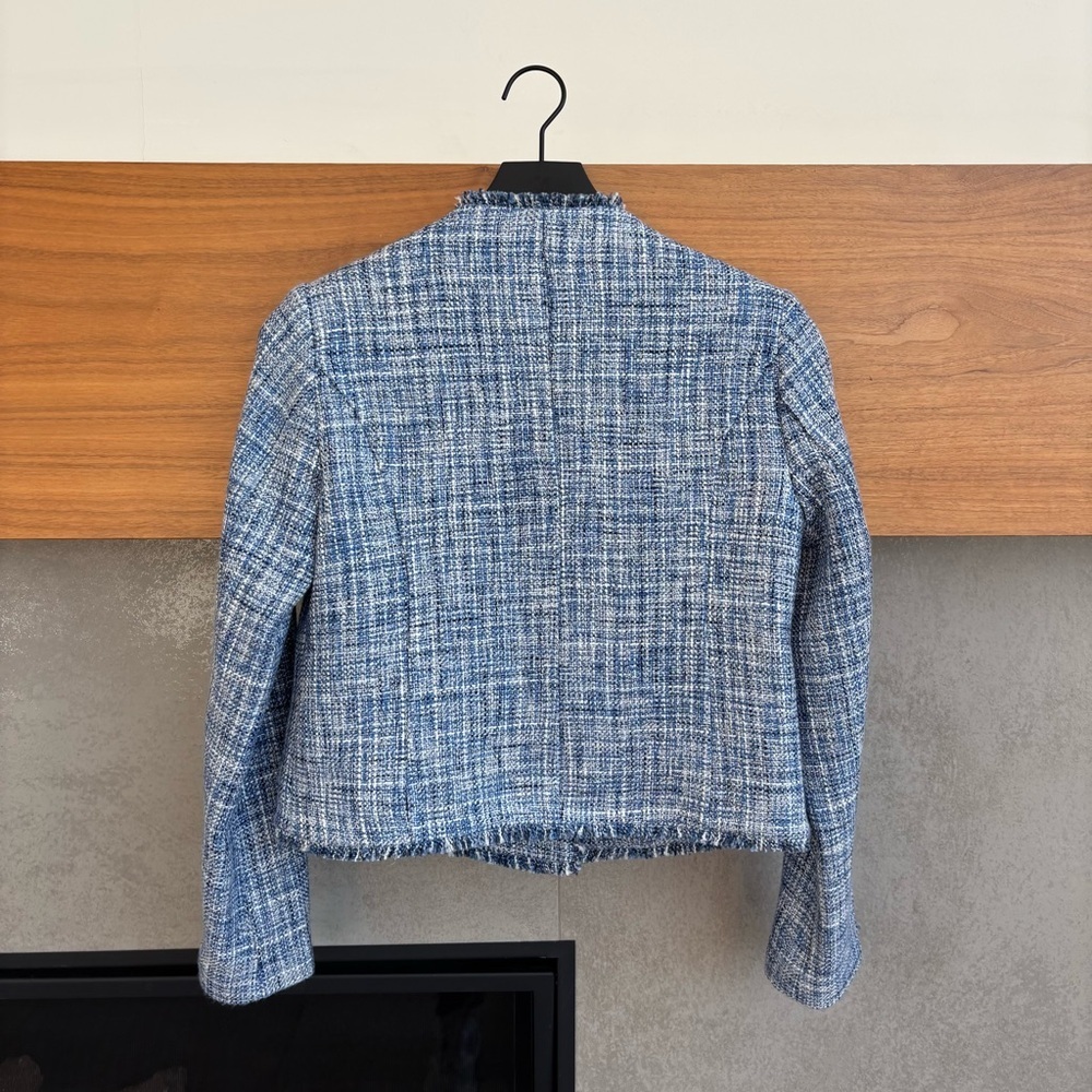 Maeve by Anthropologie Jacket Blazer Tweed Double Breasted, Size 00 - Picture 13 of 16